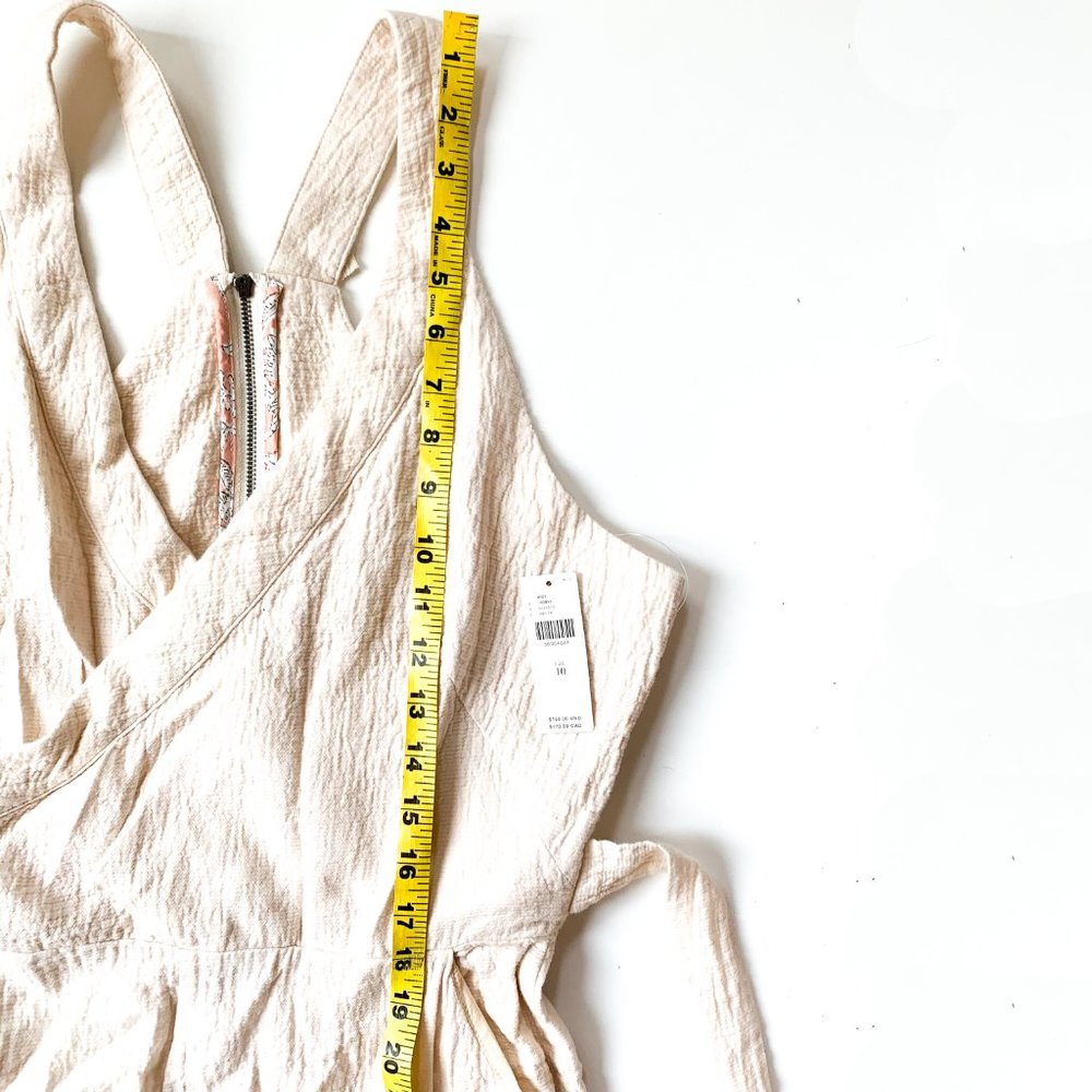 NWT anthropologie demi textured jumpsuit + pockets - Picture 5 of 5